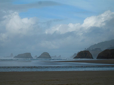 Sea Stacks, Cannon Beach, Cannon Beach, Oregon, February 2007