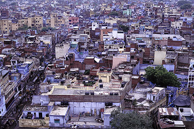 Dense Housing from Jama Masjid, Delhi, India, July 2001