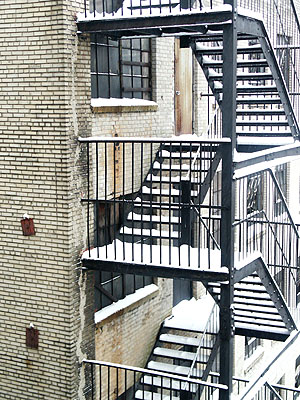 Emergency Stairs, Snow, New York City, December 2005