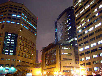 2nd & Jefferson at Night, Portland, OR, January 2008