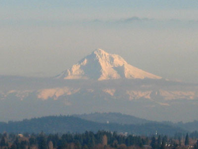 Mount Hood with Winter Snow