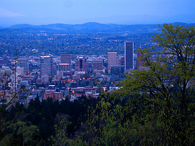 Central Downtown from Pittock Mansion