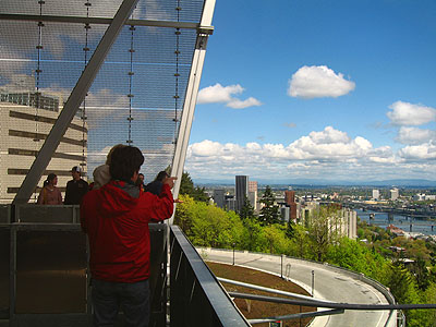 Checking out the View from OHSU
