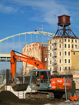 Construction, Fremont Bridge, Centennial Mills