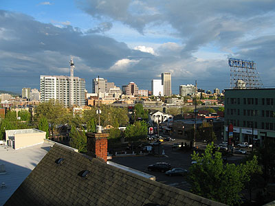 Downtown from NW 21st Ave