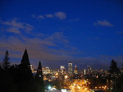 Downtown Portland, Sunset