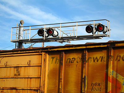 Freight Train at Crossing