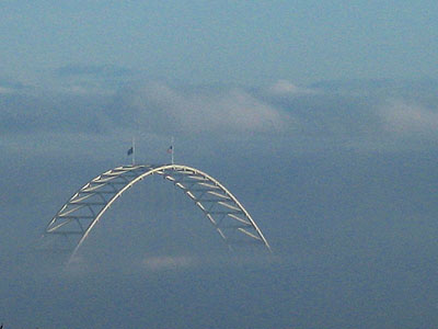 Fremont Bridge in Fog