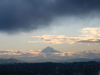 Mount Hood in Cloud Cover