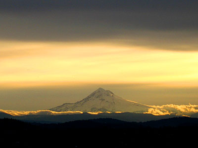 Mount Hood Sunrise with Fog