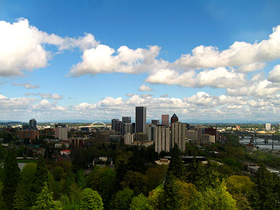 Portland Skyline, Fremont Bridge 2