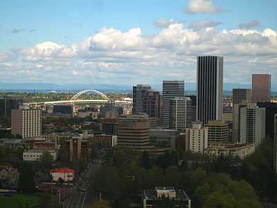 Portland Skyline, Fremont Bridge