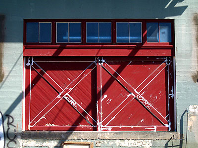 Red Double Doors, Portland, Oregon, April 2007