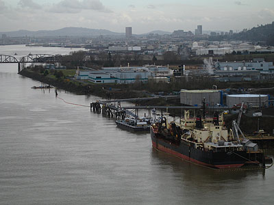 Ships, Railroad Bridge, Downtown