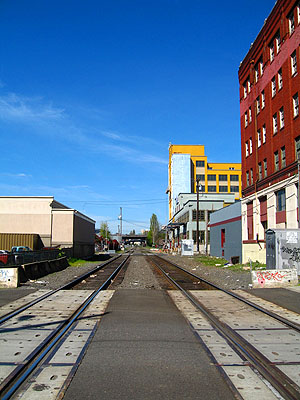 Train Tracks, Industrial Buildings