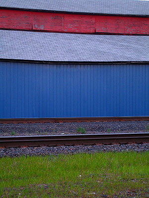 Train Tracks, Red & Blue Building 2