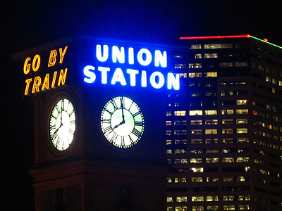 Union Station and US Bankcorp Tower at Night