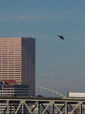 US Bancorp Tower, Fremont Bridge, Helicopter