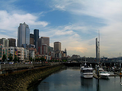 Downtown Seattle Waterfront and Skyline